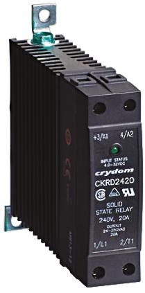 CKRA4830 Sensata Crydom Solid State Relay, 30 A rms Load, DIN Rail Mount, 530 V ac Load, 280 V rms Control