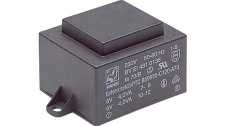 EI481 1172 Hahn 1 x 12V ac PCB Mount PCB Transformer, 10VA, EN 61558