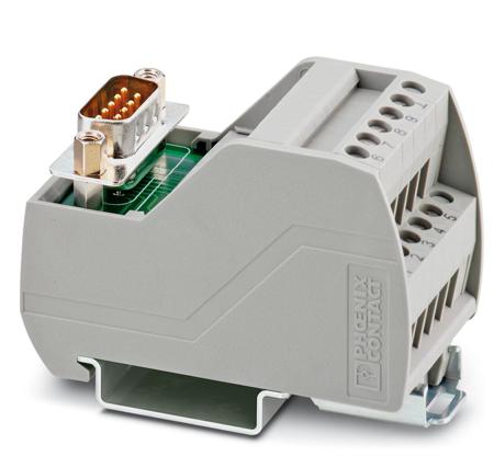 2315117 Phoenix Contact VIP-2/SC/D 9SUB/M Series 9-Contact Male Interface Module, D-sub Connector, DIN Rail Mount, 2A
