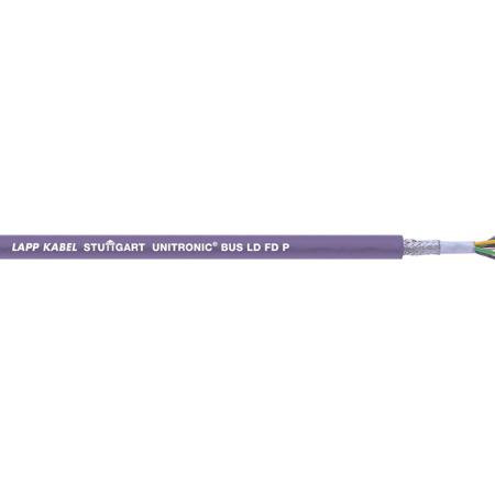 2170215 Lapp UNITRONIC BUS Series Bus Cable, 6 Cores, 0.25 mm², Screened, 24 AWG, Copper Braid Shield, Unitronic FD CP Cable