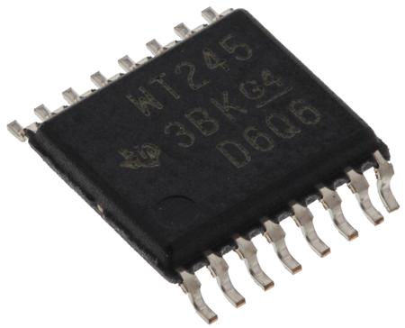 SN74AVC4T245PW Texas Instruments , Dual Bus Transceiver, 4-Bit Non-Inverting CMOS, 16-Pin TSSOP