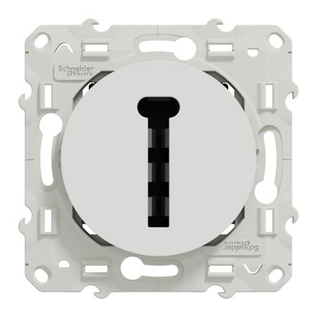 S520496 Schneider Electric White, 1 Gang, Odace