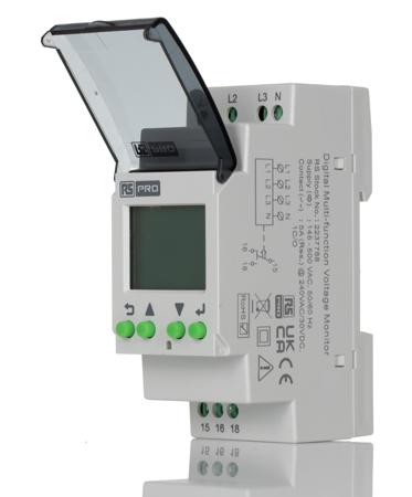 223-7788 RS PRO Phase, Voltage Monitoring Relay, 3 Phase, SPDT, DIN Rail