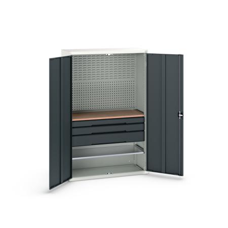 16926594-19 Bott 2 Door, 3 Drawer Sheet Steel Cupboard, 1300 x 550 x 2000mm
