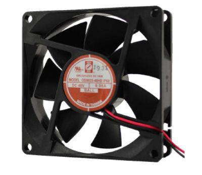 230-3043 RS PRO Axial Fan, 24 V dc, DC Operation, 40 ± 15%cfm, 2.9 ± 15%W, IP 68, 80 x 80 x 25mm