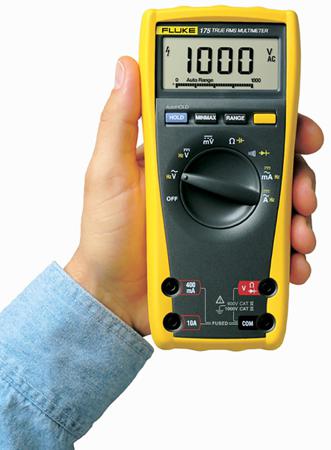 FLUKE 175 Fluke 175 Handheld Digital Multimeter, True RMS, 10A ac Max, 10A dc Max, 1000V ac Max - RS Calibrated