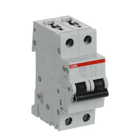 2CDS272001R0984--S202M-C0-5 ABB System M Pro 500mA MCB Mini Circuit Breaker2P Curve C, Breaking Capacity 10 kA