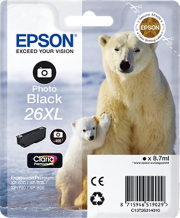 C13T26314010 Epson 26XL Photo Black Ink Cartridge