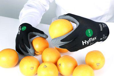 11421110 Ansell Black Nylon Abrasion Resistant Work Gloves, Size 11, Polyurethane Coating