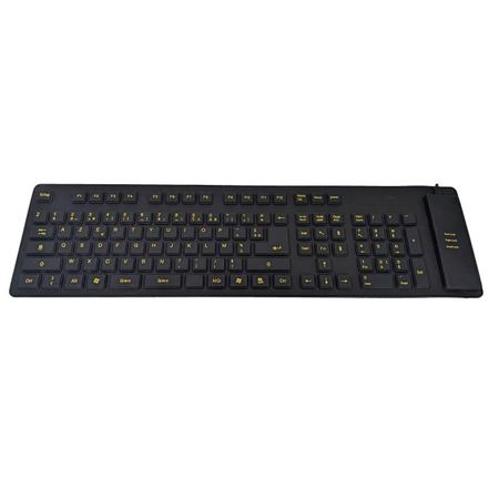KYB-WP127V2VISFR Ceratech  Wired PS/2, USB Keyboard, QWERTY (French), Black