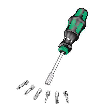 05073240001 Wera Screwdriver Set, 6 Piece - Electricians Phillips, Pozidriv, Slotted