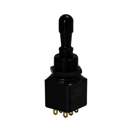 12144-3VX778 APEM Toggle Switch, Panel Mount, On-On-On, DPST, Solder Lug Terminal, 30V dc