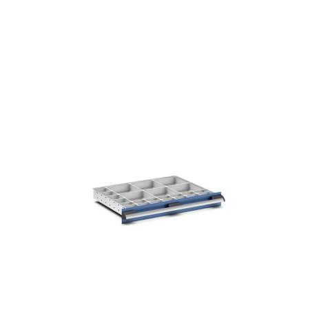 43020797 Bott Polypropylene, Recycled Plastic Storage Rack, 525mm x 650mm x 75mm, Light Grey