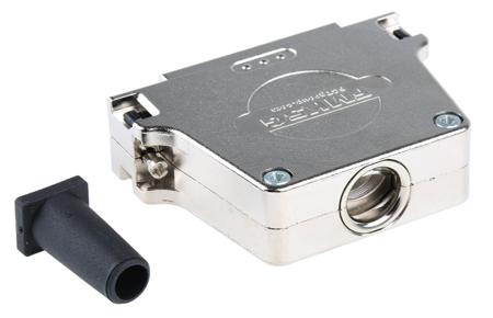 FMK5G---1727040104 FCT from Molex FMK Die Cast Zinc D-sub Connector Backshell, 50 Way, Strain Relief