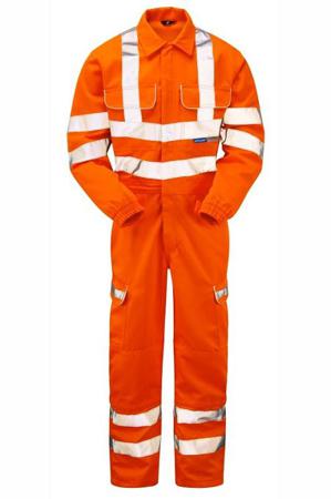 PR339-4XL PULSAR Orange Reusable Hi Vis Overalls, 4XL