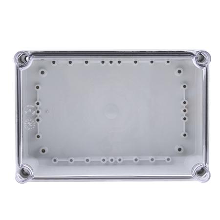 EKJB 130 T + EKJVT Fibox EK Series Grey Polycarbonate Enclosure, IP66, IP67, Flanged, Transparent Lid, 280 x 190 x 130mm