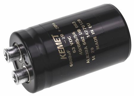 ALS30A682DB063 KEMET 6800μF Aluminium Electrolytic Capacitor 63V dc, Screw Terminal -