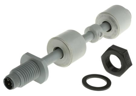 RSF66B50B100P Sensata Cynergy3 RSF66P Series Vertical Polyphenylene Sulfide Float Switch, Float, 2NC, 240V ac Max, 120V dc Max