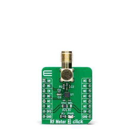 MIKROE-4906 MikroElektronika RF Meter 3 Click Sensor Add-On Board Add On Board for LT5581 mikroBUS Socket
