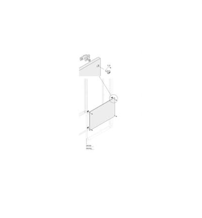1STQ007491A0000 ABB PPFB Series RAL 7035 Light Grey Pickled Steel Sheet Blind Panel, 735mm H, 140mm W, 10mm L, for Use with PPFB1580