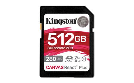 SDR2V6/512GB Kingston 512 GB SDXC SD Card, Class 10, U3, UHS-II, V60