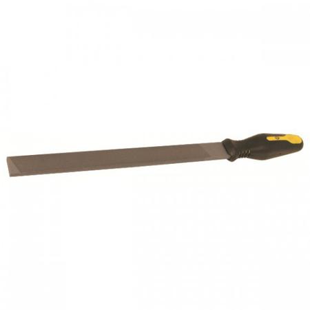 T0075 10 CK 250mm, Single Cut, Flat Engineers File With Soft-Grip Handle