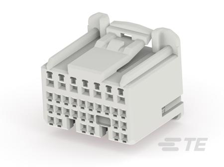 1123341-1 TE Connectivity, 11233 Automotive Connector Socket White Cable Mount 31 Way, Plug In Termination