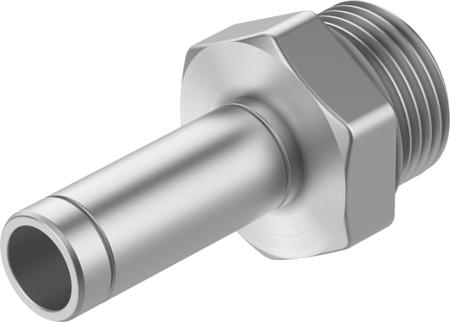 NPQH-D-G18-S6-P10 Festo Pneumatic Straight Threaded-to-Tube Adapter, G 1/8 Male to Push In 6 mm