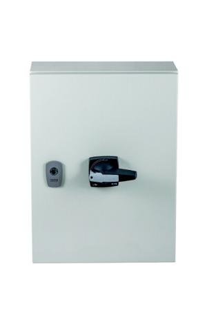 197330-DMM-160-4-SE4-P-G Eaton 4 Pole Surface Mount Isolator Switch - 160A Maximum Current, 80kW Power Rating, IP65 (Front)