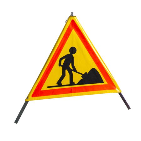 252-3786 RS PRO Galvanised Steel Men at Work Tripod, H700 mm W750mm