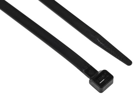 811-1509 RS Pro Black Nylon Cable Tie, 380mm x 7.6 mm
