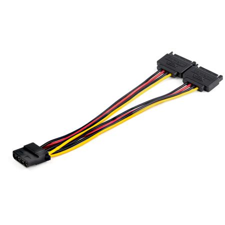 DSATPMOLP4 StarTech.com Connector Cable Assembly, Male SATA Power (15 pin) to Female LP4 (4 pin Large Drive Power) SATA Power (15