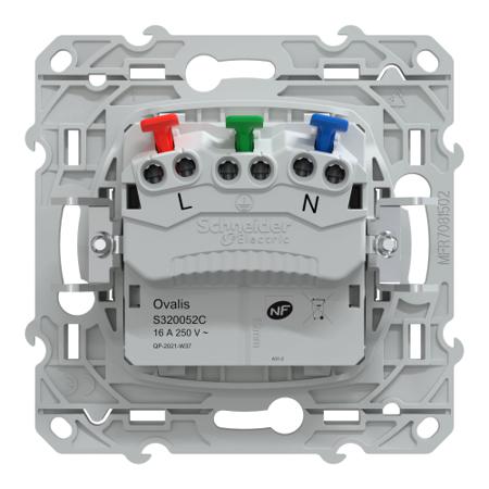 S320052C Schneider Electric White, 1 Gang, Ovalis C Series
