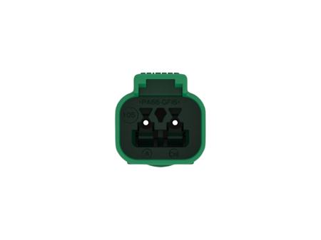 DT04-2P-TN03 TE Connectivity, DT04-2P Automotive Connector Plug Green Cable 2 Way, Cable Termination