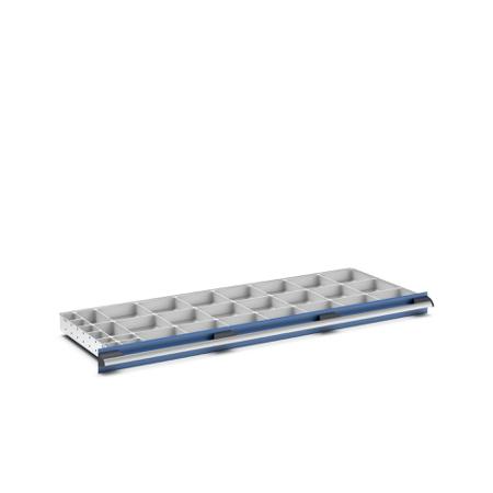 43020812 Bott Polypropylene, Recycled Plastic Storage Rack, 525mm x 1300mm x 75mm, Light Grey