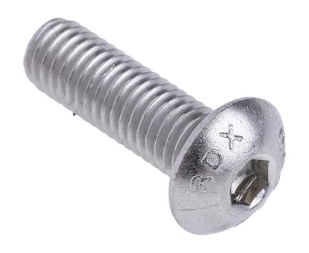 232-8243 RS PRO Stainless Steel Hex Socket Button Screw, ISO 7380, M5 x 16mm