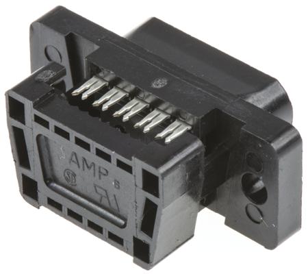1658615-4 TE Connectivity AMPLIMITE HDF-20 Series 2.77mm Pitch 9 Way IDC D-Sub Ribbon Cable Connector, Plug, Thermoplastic Shell