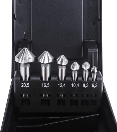 05527 EXACT HSS 6.3 → 20.5 mm 6 piece 90° Countersink Drill Bit Set