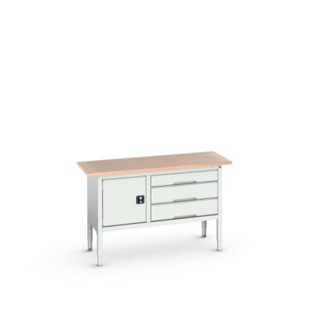 16923014.16 Bott Steel Workbench, 75kg Max Load, Adjustable Height, 930mm x 600mm x 1500mm