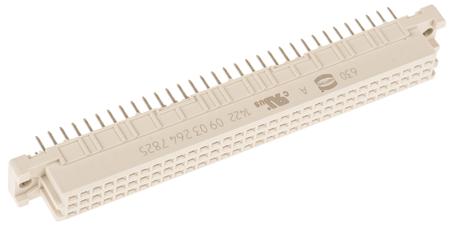 09032647825 HARTING 64 Way 2.54mm Pitch, Type C Class C3, 3 Row, Straight DIN 41612 Connector, Socket