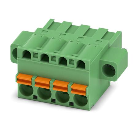 1902327 Phoenix Contact, 5.08mm Pitch, FKCT 2.5/ 4-STF-5.08, 4 Way, Pluggable Terminal Block, Plug, Spring Cage Termination,