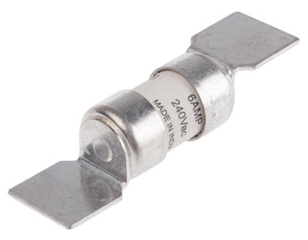 521-2848 RS Pro 6A E1 British Standard Fuse, gG, 240V ac HRC