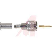 182123 connector,rf coaxial,mini-uhf str crimp plug,captive cont,for rg223,142,400