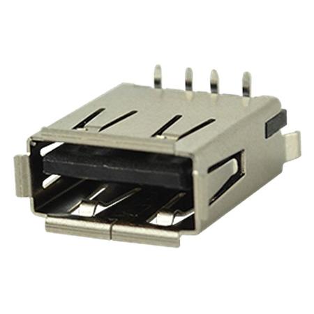 UJ2-AV-1-SMT-TR Same Sky Horizontal, SMT Type Standard A type 2 USB Connector