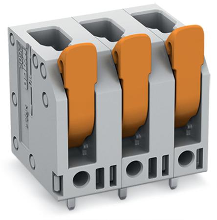 2604-3306 WAGO 2604 Series PCB Connector, 6-Contact, 7.5mm Pitch, Through Hole Mount, 1-Row, Push-In Cage Clamp Termination
