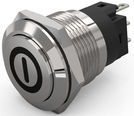 82-5161.1000.B001 EAO 82 Series Push Button Switch, Momentary, Panel Mount, 19mm Cutout, SPDT, 240V, IP65, IP67