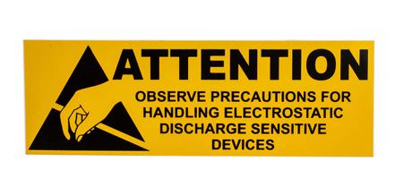 364-3638 RS PRO Yellow Vinyl ESD Label, Attention-Text 150 mm x 50mm