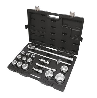 BW-928E-C17 BETA 17-Piece Metric 3/4 Standard Socket Set with Ratchet, Hexagon