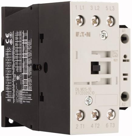 277129-DILM25-10-110V50HZ-120V60HZ- Eaton xStart DILM 3 Pole Contactor - 25 A, 110 V ac Coil, 3NO, 11 kW