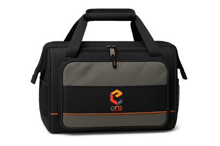 tls75kitbgblkgry E-Pro Tool Hand Bag Max 75-Compartment , Weather-Resistant, Reinforced Base, High-Capacity Storage